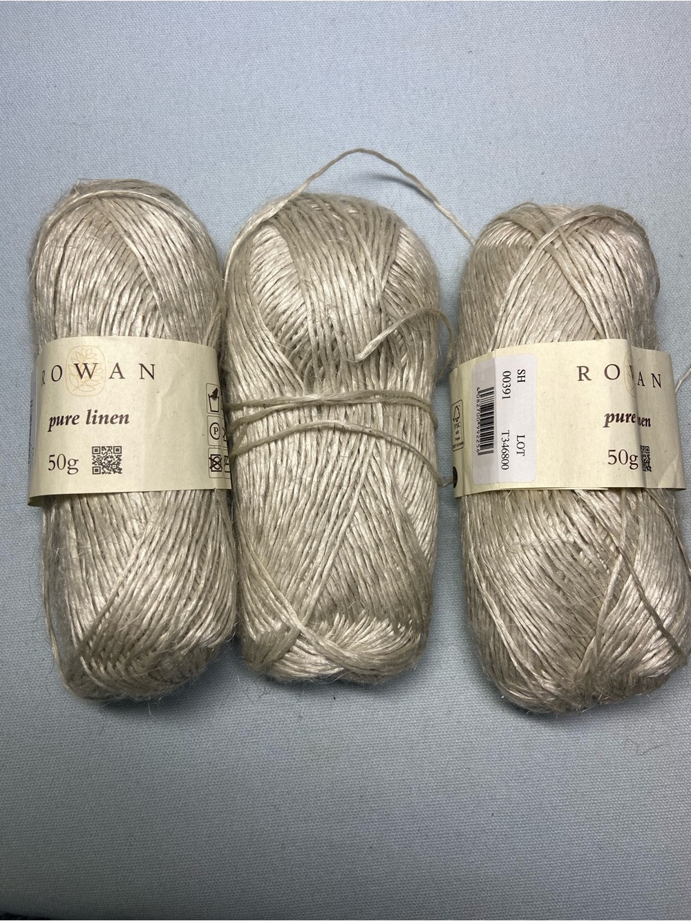 Rowan Pure Linen Yarn - Natural / Cream